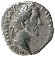 Denarius - Antoninus Pius TR POT XXI COS IIII; Fortuna obverse image