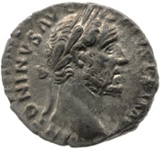 Denarius - Antoninus Pius TR POT XXI COS IIII; Genius obverse image
