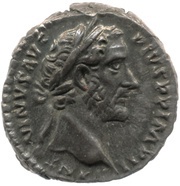 Denarius - Antoninus Pius TR POT XXI COS IIII LIB VIII; Liberalitas obverse image