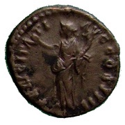 Denarius - Antoninus Pius FELICITATI AVG COS IIII; Felicitas, Rome, 158-159 reverse image