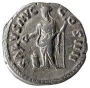Denarius - Antoninus Pius SALVS AVG COS IIII; Salus, Rome, 158-159 reverse image