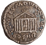 Denarius - Antoninus Pius TEMPL DIVI AVG REST COS IIII, Rome, 158-159 reverse image