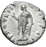 Denarius - Marcus Aurelius TR POT XIII COS II; Spes, Rome, 158-159 reverse image