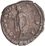 Denarius - Marcus Aurelius TR POT XIII COS II; Spes, Rome, 158-159 reverse image