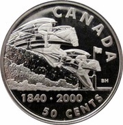 50 Cents - Elizabeth II Steeplechase, Canada, 2000 reverse image