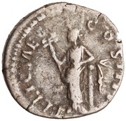 Denarius - Antoninus Pius FELIC SAEC COS IIII; Felicitas, Rome, 159-160 reverse image