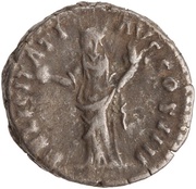 Denarius - Antoninus Pius FELICITATI AVG COS IIII; Felicitas, Rome, 159-160 reverse image