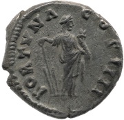 Denarius - Antoninus Pius FORTVNA COS IIII; Fortuna, Rome, 159-160 reverse image