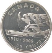 50 Cents - Elizabeth II Bowling, Canada, 2000 reverse image