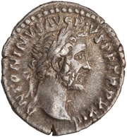 Denarius - Antoninus Pius SALVTI AVG COS IIII; Salus obverse image