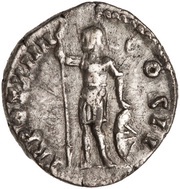 Denarius - Marcus Aurelius TR POT XIIII COS II; Mars, Rome, 159-160 reverse image