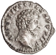 Denarius - Marcus Aurelius TR POT XIIII COS II; Minerva obverse image