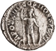 Denarius - Marcus Aurelius TR POT XIIII COS II DESIG III; Mars, Rome, 159-160 reverse image
