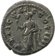 Denarius - Antoninus Pius FELIC SAEC COS IIII; Felicitas, Rome, 160-161 reverse image