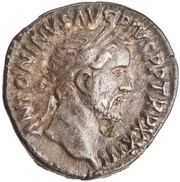 Denarius - Antoninus Pius FORTVNA COS IIII; Fortuna obverse image