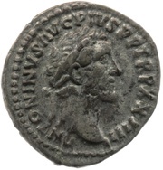 Denarius - Antoninus Pius ROMA COS IIII; Roma obverse image