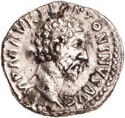 Denarius - Marcus Aurelius CONCORD AVG TR P XV COS III; Concordia and Spes obverse image