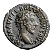 Denarius - Marcus Aurelius CONCORD AVG TR P XV COS III; Concordia and Spes obverse image