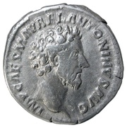 Denarius - Marcus Aurelius FEL TEMP TR P XV COS III; Felicitas obverse image