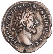 Denarius - Marcus Aurelius FEL TEMP TR P XV COS III; Felicitas obverse image