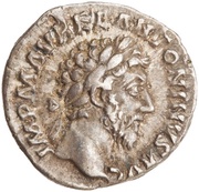 Denarius - Marcus Aurelius CONCORD AVG TR P XVI COS III; Concordia and Spes obverse image