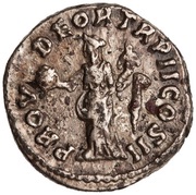 Denarius - Lucius Verus PROV DEOR TR P II COS II; Providentia, Rome, 161-162 reverse image