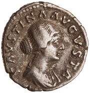 Denarius - Faustina the Younger FECVND AVGVSTAE; Fecunditas obverse image