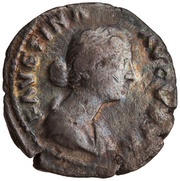 Denarius - Faustina the Younger FECVNDITAS; Fecunditas obverse image