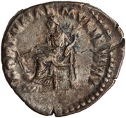 Denarius - Faustina the Younger FORTVNAE MVLIEBRI; Fortuna, Rome, 161-175 reverse image