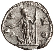 Denarius - Faustina the Younger IVNO; Juno, Rome, 161-175 reverse image