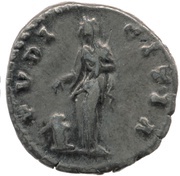 Denarius - Faustina the Younger PVDICITIA; Pudicitia, Rome, 161-176 reverse image