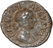 Denarius - Faustina the Younger SALVS; Salus obverse image