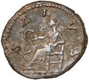 Denarius - Faustina the Younger SALVS; Salus, Rome, 161-176 reverse image