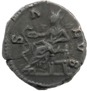 Denarius - Faustina the Younger SALVS; Salus, Rome, 161-176 reverse image