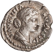 Denarius - Faustina the Younger SALVS; Salus obverse image