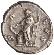 Denarius - Faustina the Younger SALVS; Salus, Rome, 161-176 reverse image