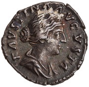 Denarius - Faustina the Younger TEMPOR FELIC obverse image