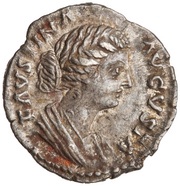 Denarius - Faustina the Younger VENVS FELIX; Venus and Victory obverse image