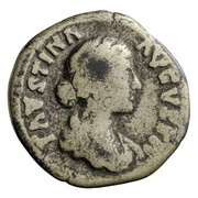 Denarius - Faustina the Younger VENVS GENETRIX; Venus, Victory, and Dioscuri obverse image