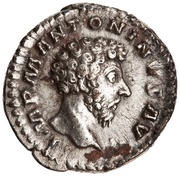 Denarius - Marcus Aurelius CONCORD AVG TR P XVII COS III; Concordia and Spes obverse image