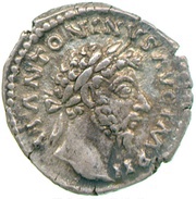 Denarius - Marcus Aurelius CONCORD AVG TR P XVII COS III; Concordia and Spes obverse image