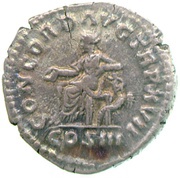 Denarius - Marcus Aurelius CONCORD AVG TR P XVII COS III; Concordia and Spes, Rome, 162-163 reverse image