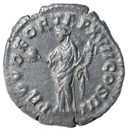 Denarius - Marcus Aurelius PROV DEOR TR P XVII COS III; Providentia, Rome, 162-163 reverse image