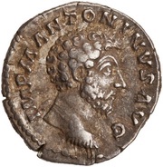 Denarius - Marcus Aurelius PROV DEOR TR P XVII COS III; Providentia obverse image