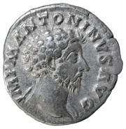 Denarius - Marcus Aurelius PROV DEOR TR P XVII COS III; Providentia obverse image
