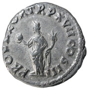 Denarius - Marcus Aurelius PROV DEOR TR P XVII COS III; Providentia, Rome, 162-163 reverse image