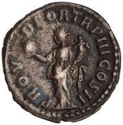 Denarius - Lucius Verus PROV DEOR TR P III COS II; Providentia, Rome, 162-163 reverse image