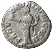 Denarius - Lucius Verus PROV DEOR TR P III COS II; Providentia, Rome, 162-163 reverse image