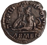 Denarius - Lucius Verus TR P III IMP II COS II ARMEN; Armenia, Rome, 163 reverse image