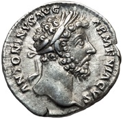 Denarius - Marcus Aurelius P M TR P XVIII IMP II COS III ARMEN; Armenia obverse image